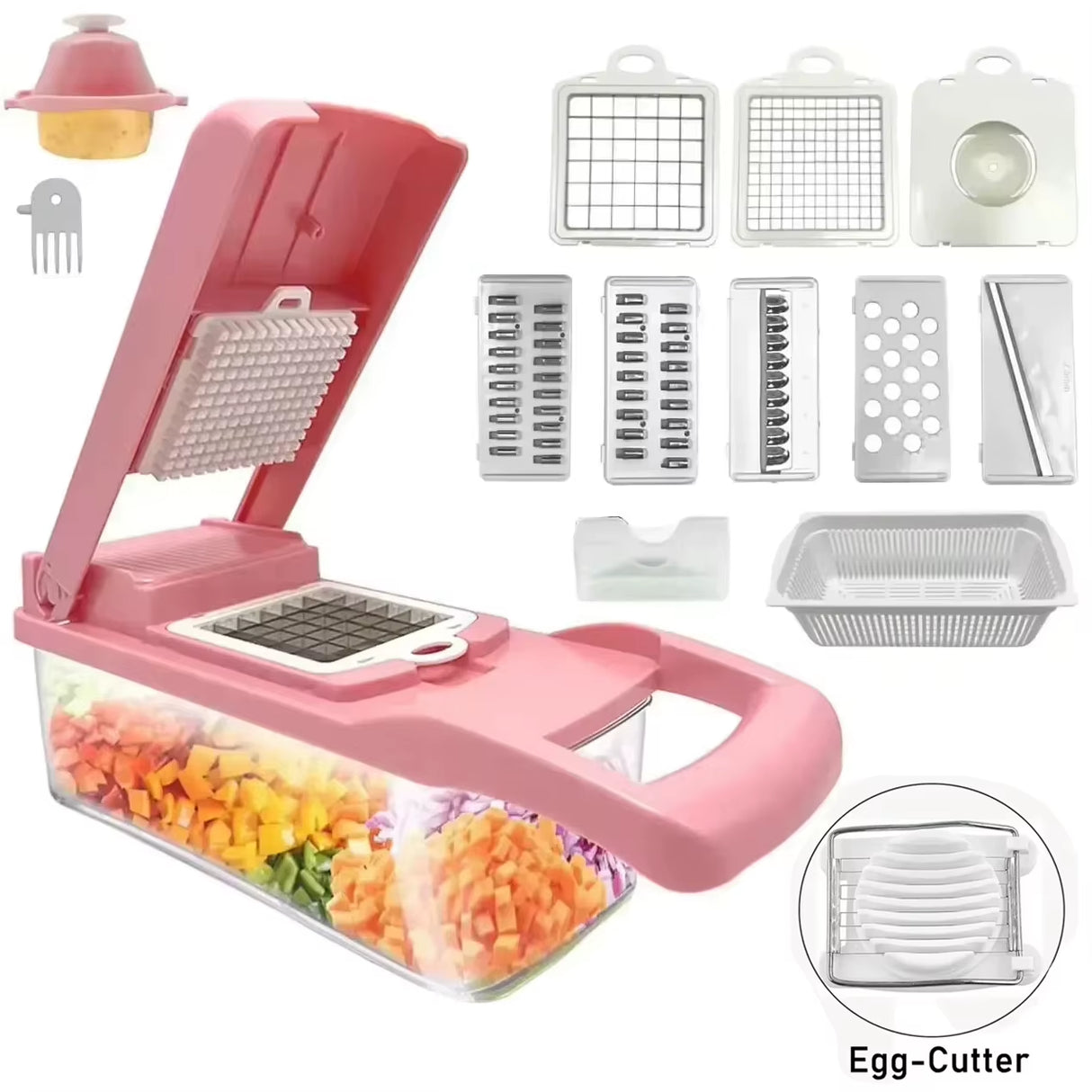 12/22-in-1 Multifunctional Vegetable Chopper – The Ultimate Kitchen Gadget! 🔪🥕🥔