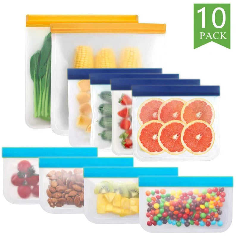 Stand-Up Reusable Silicone Bags – Leakproof, Freezer-Ready & Family-Safe