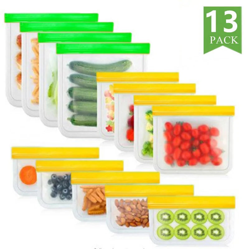 Stand-Up Reusable Silicone Bags – Leakproof, Freezer-Ready & Family-Safe