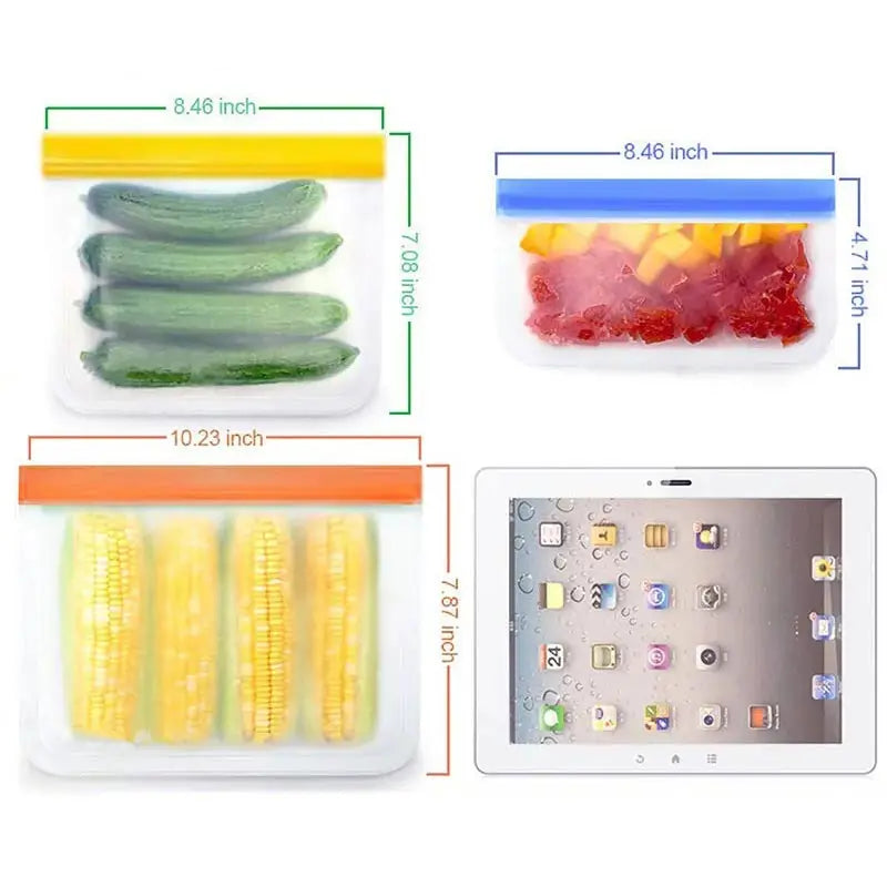 Stand-Up Reusable Silicone Bags – Leakproof, Freezer-Ready & Family-Safe