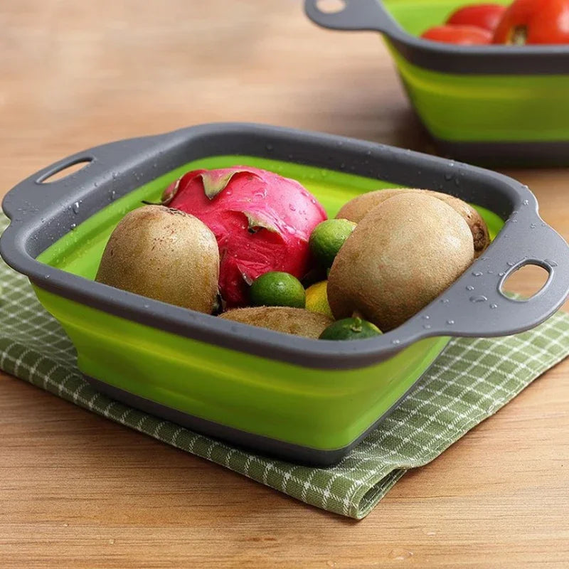 Collapsible Silicone Colander – The Ultimate Space-Saving Kitchen Essential!