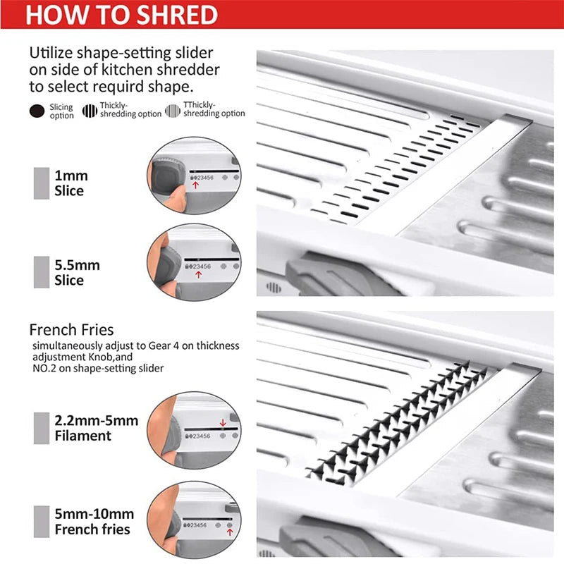 18-in-1 Adjustable Mandoline Slicer – The Ultimate Kitchen Cutting Tool! 🔪🥔🥕
