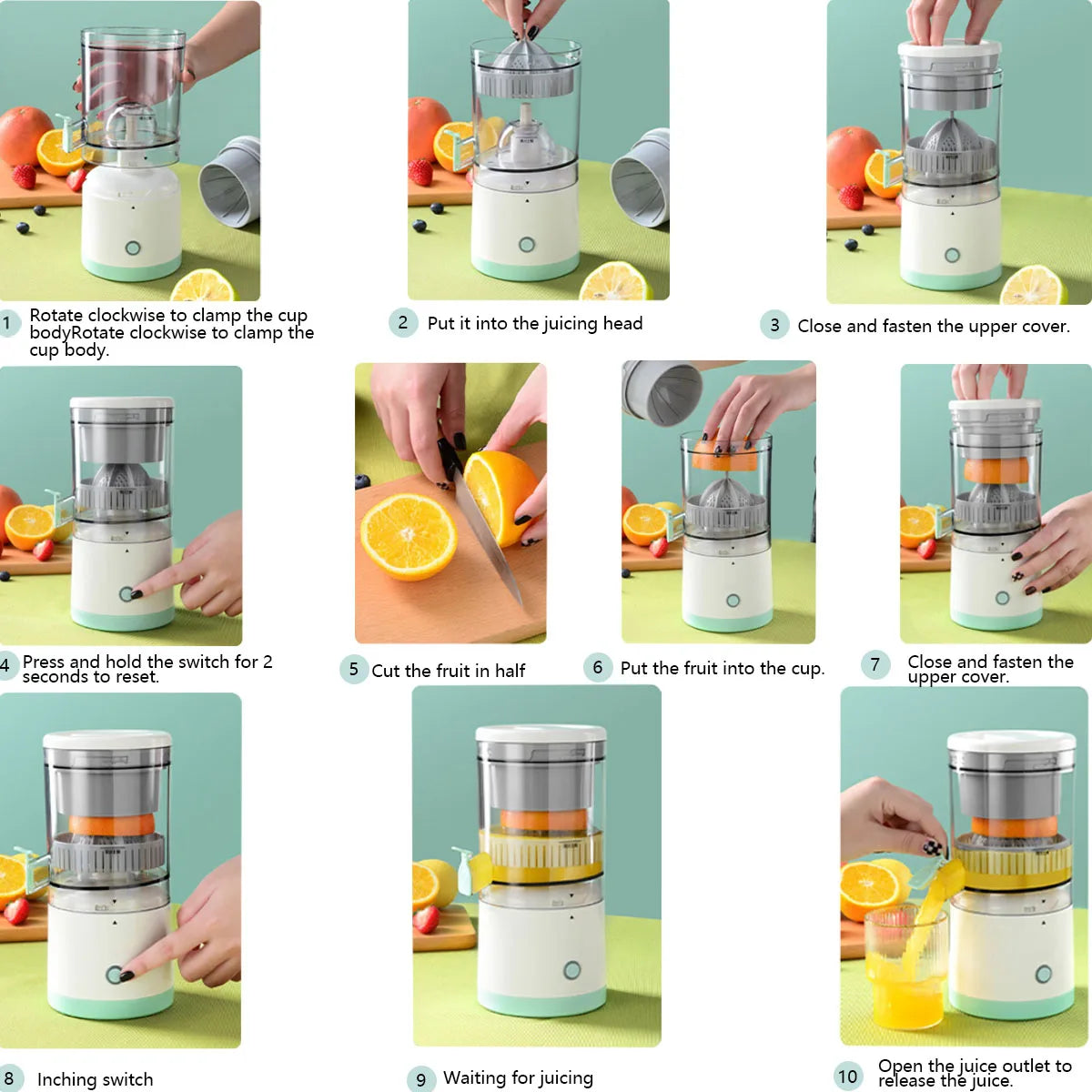 Electric Citrus Juicer – Fresh Juice at the Push of a Button