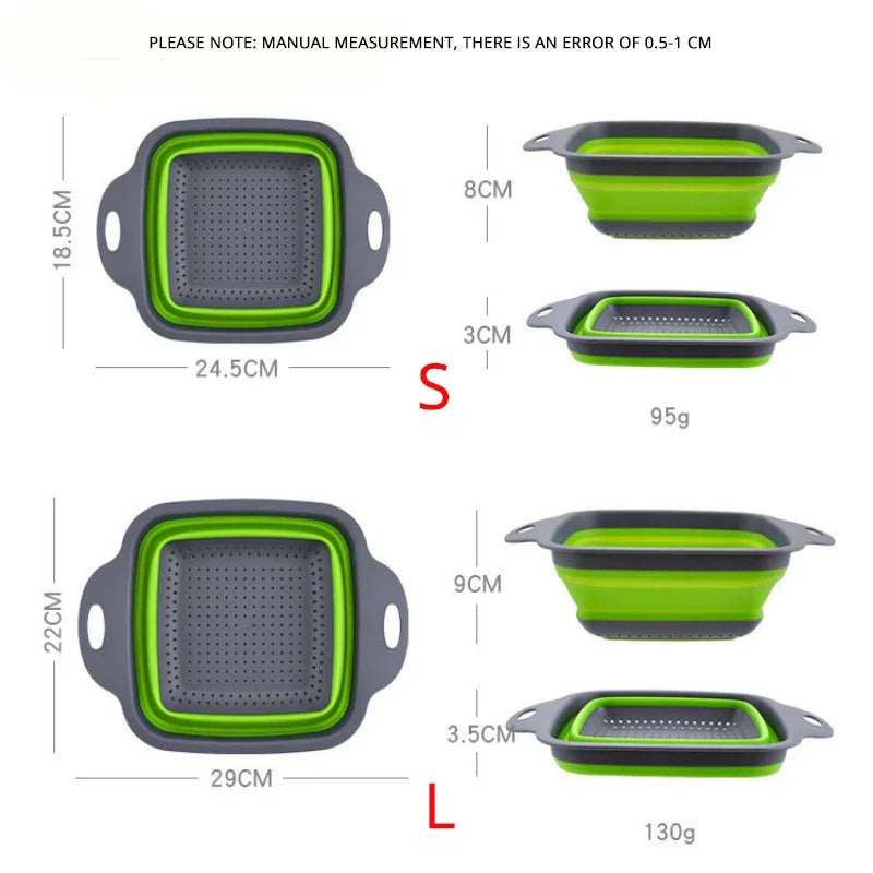 Collapsible Silicone Colander – The Ultimate Space-Saving Kitchen Essential!