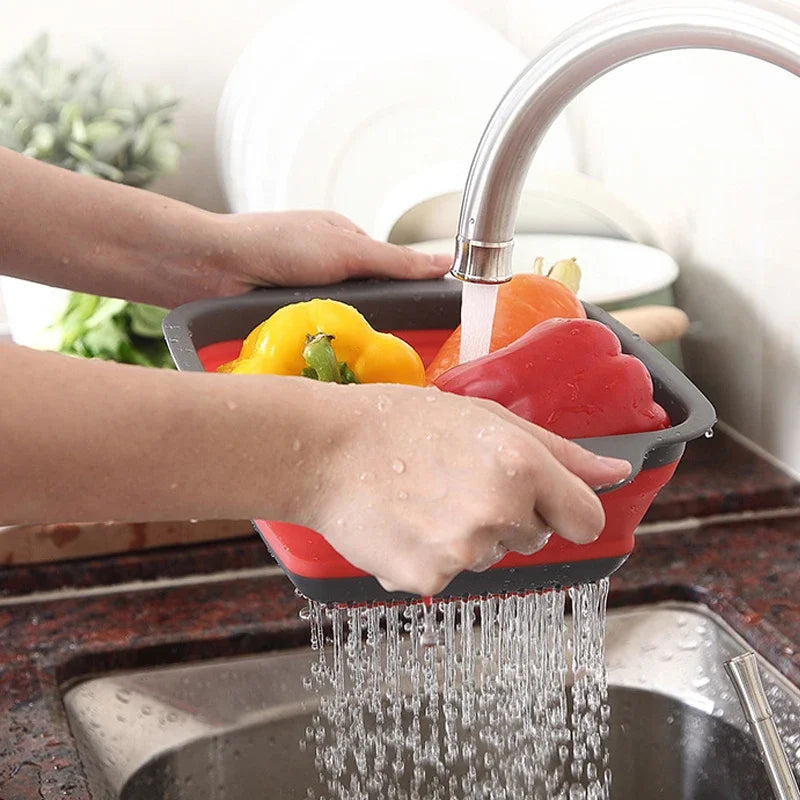 Collapsible Silicone Colander – The Ultimate Space-Saving Kitchen Essential!