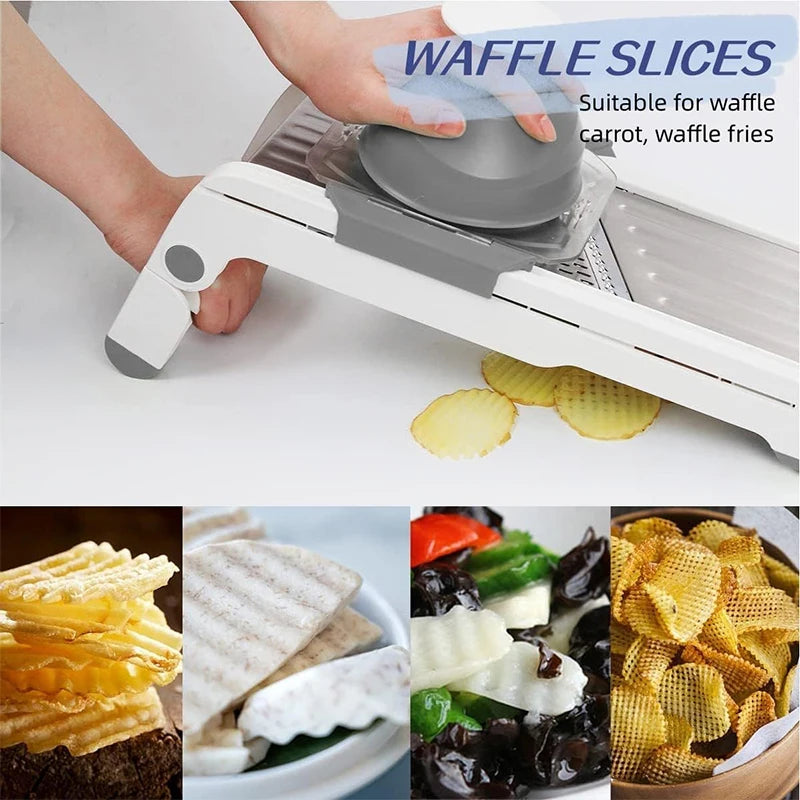 18-in-1 Adjustable Mandoline Slicer – The Ultimate Kitchen Cutting Tool! 🔪🥔🥕