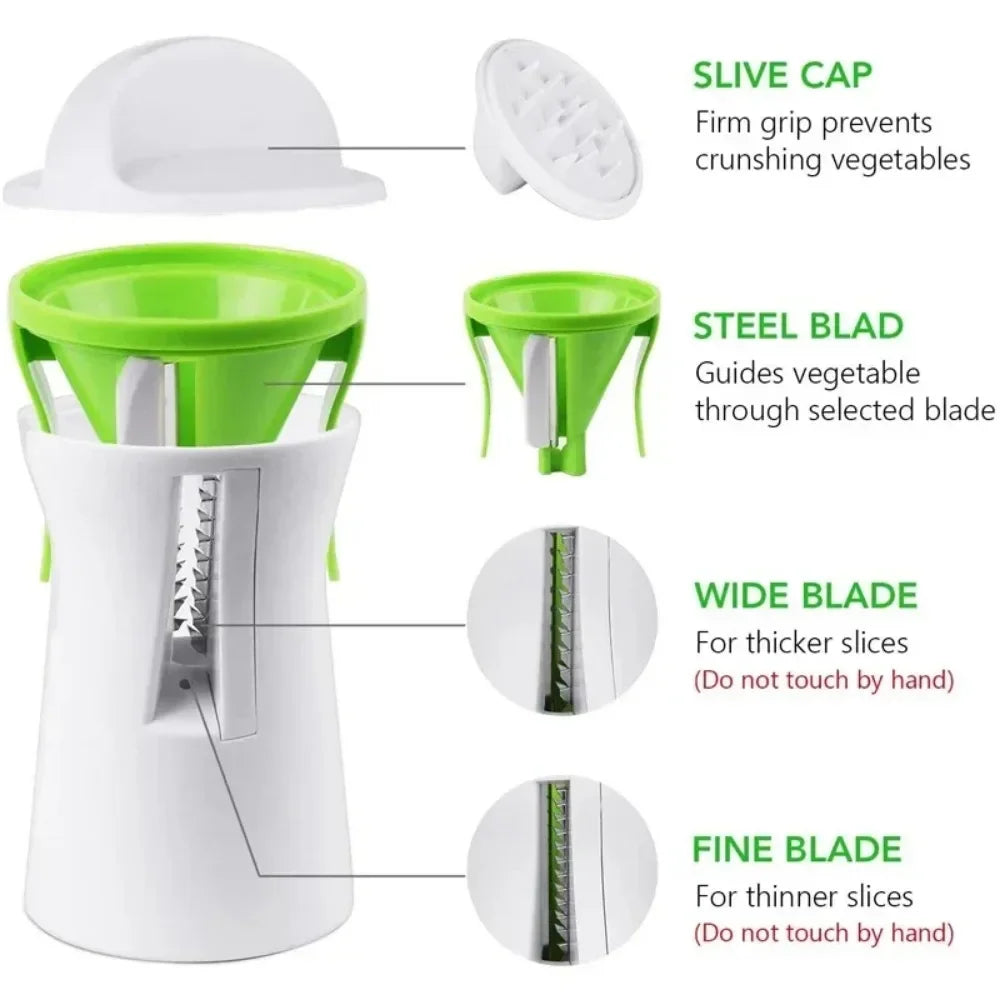 Handheld Spiral Vegetable Slicer – Eat Fresh, Slice Smart!