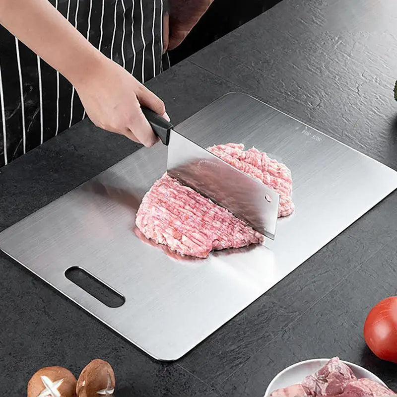 Double-Sided Titanium Cutting Board – Sleek, Strong & Sanitary