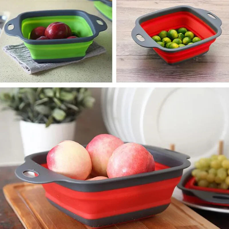 Collapsible Silicone Colander – The Ultimate Space-Saving Kitchen Essential!