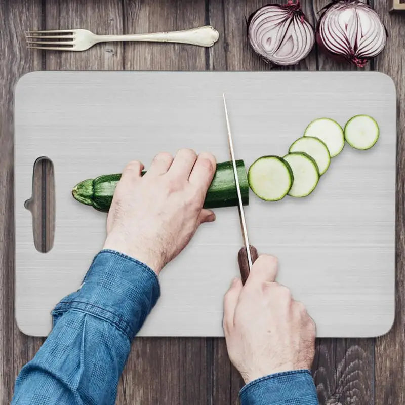 Double-Sided Titanium Cutting Board – Sleek, Strong & Sanitary