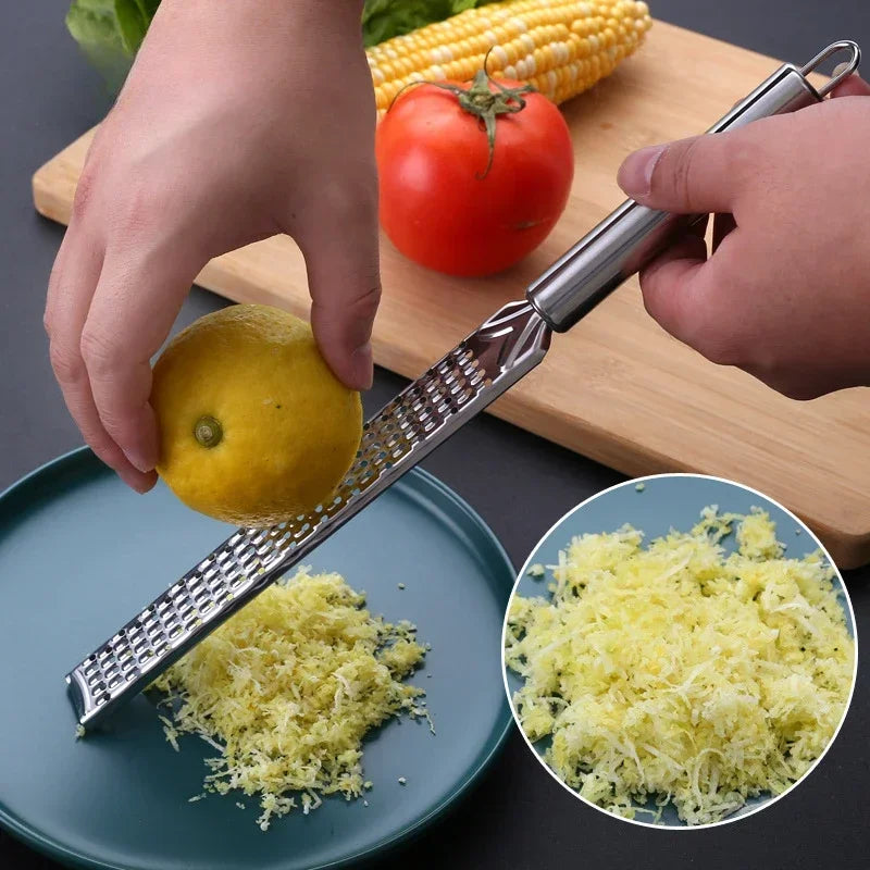 Handheld Stainless Steel Cheese & Garlic Grater – Effortless Grating Every Time! 🧀🍋🧄