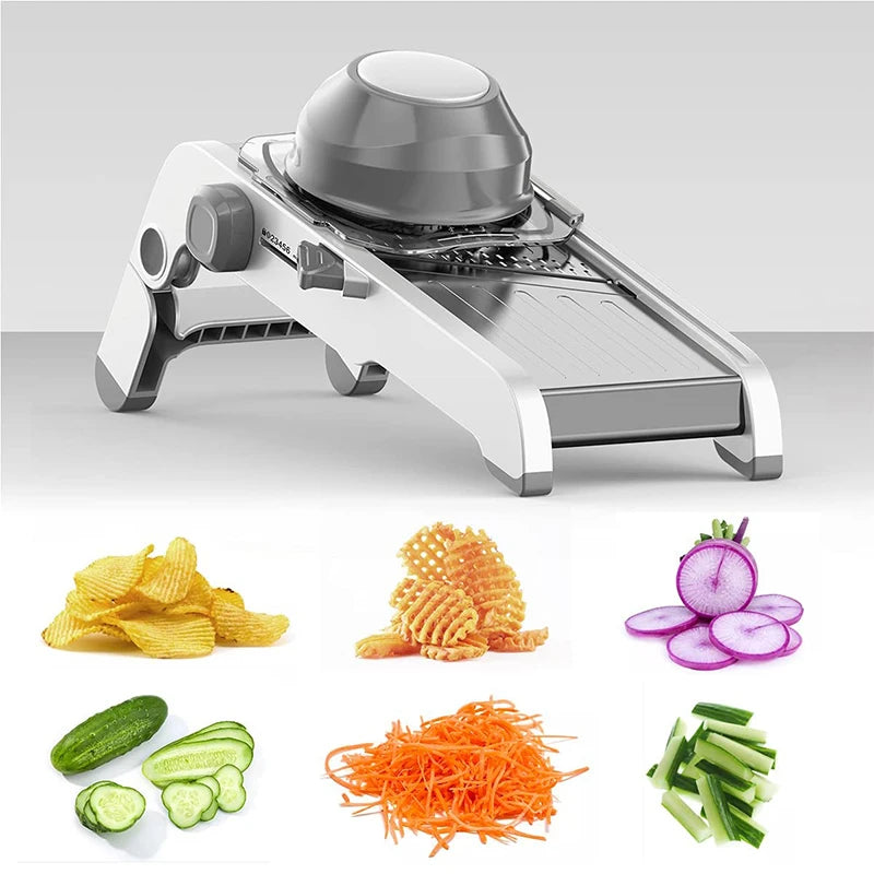 18-in-1 Adjustable Mandoline Slicer – The Ultimate Kitchen Cutting Tool! 🔪🥔🥕