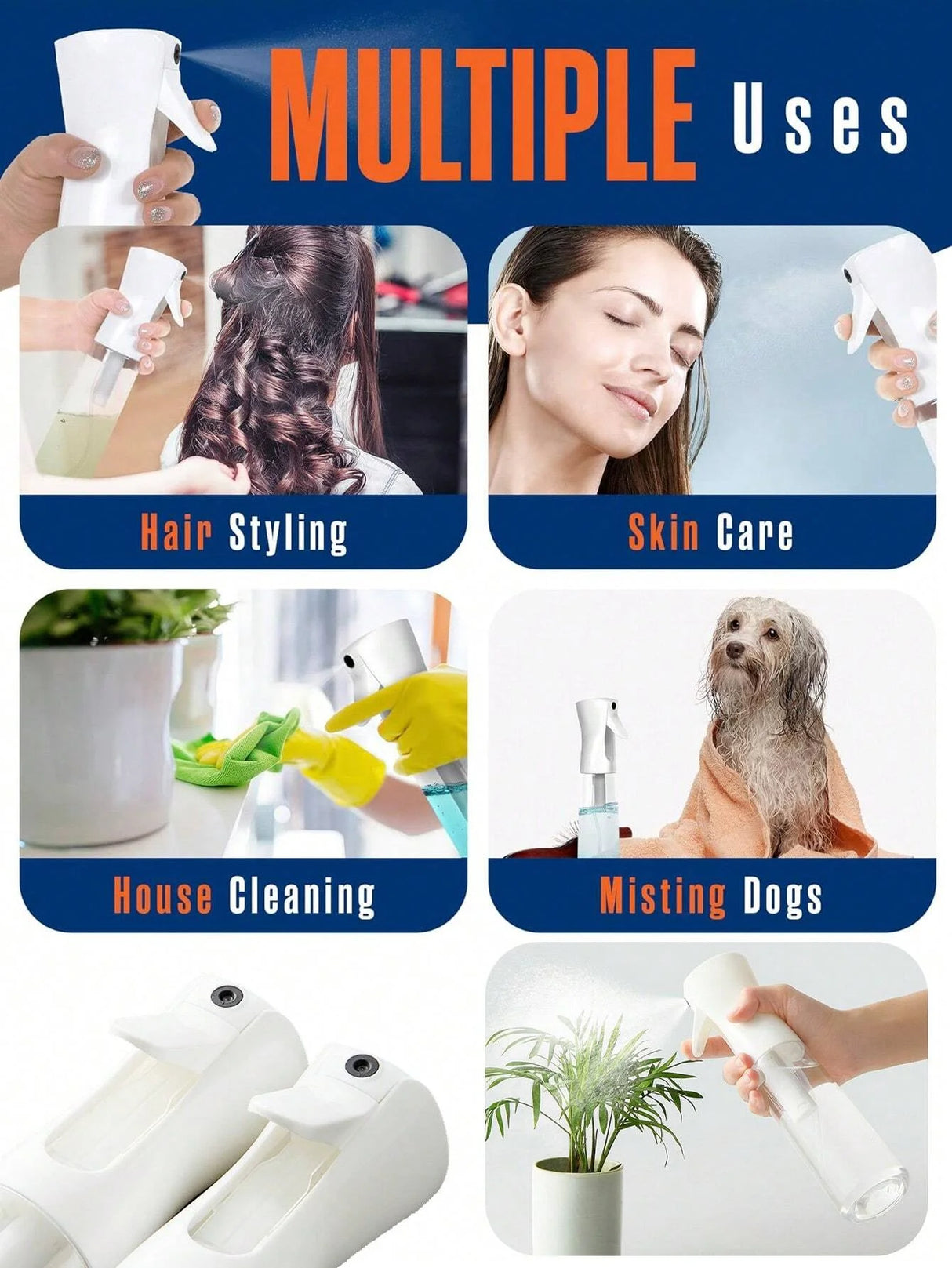 Refillable High-Pressure Mist Spray Bottle – Fine Mist for Every Need!