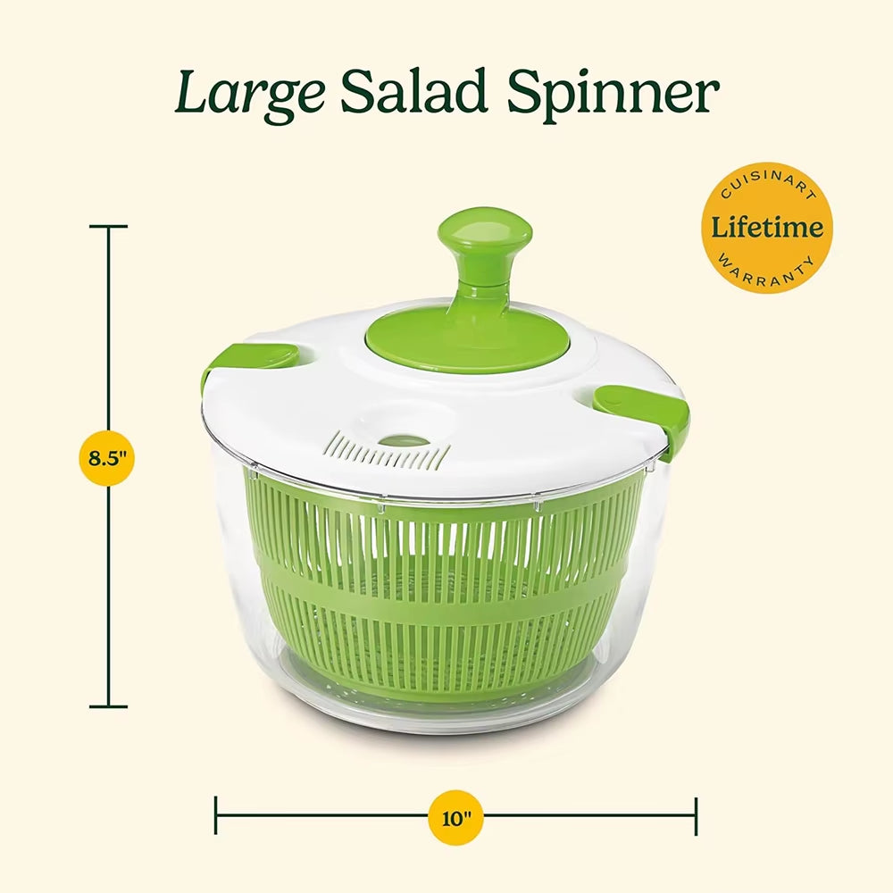 5L Large Salad Spinner – Crisp, Clean, & Dry Greens in Seconds! 🥗💦