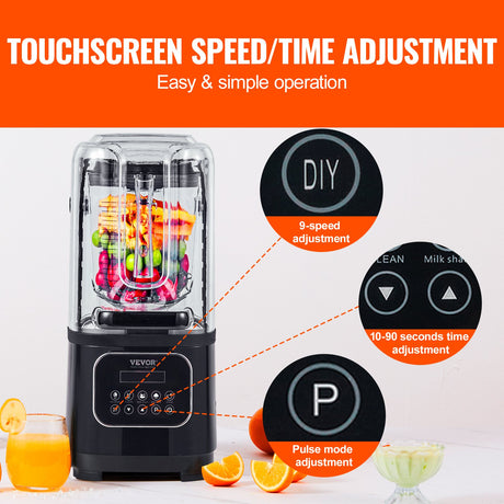 VEVOR Professional Blender with Shield