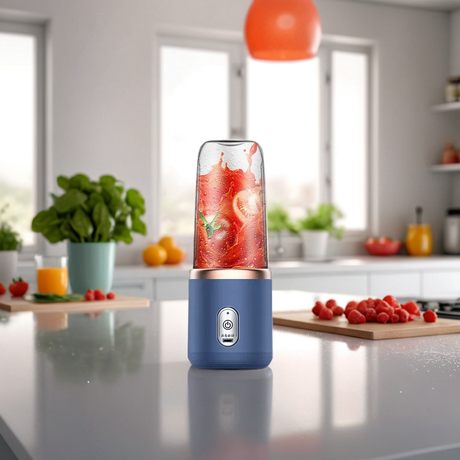Portable Electric Juicer – Fresh Smoothies Anytime, Anywhere! 🥤💙💖