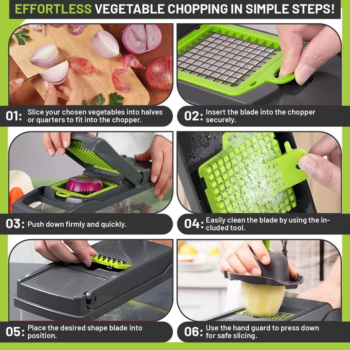 12/22-in-1 Multifunctional Vegetable Chopper – The Ultimate Kitchen Gadget! 🔪🥕🥔
