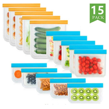 Stand-Up Reusable Silicone Bags – Leakproof, Freezer-Ready & Family-Safe