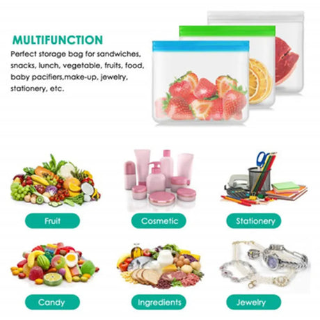 Stand-Up Reusable Silicone Bags – Leakproof, Freezer-Ready & Family-Safe