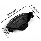 Collapsible Silicone Pasta Strainer and Kitchen Gadget for Cooking