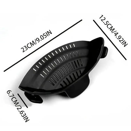 Collapsible Silicone Pasta Strainer and Kitchen Gadget for Cooking