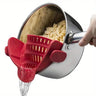 Collapsible Silicone Pasta Strainer and Kitchen Gadget for Cooking