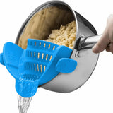 Collapsible Silicone Pasta Strainer and Kitchen Gadget for Cooking