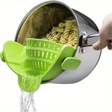 Collapsible Silicone Pasta Strainer and Kitchen Gadget for Cooking