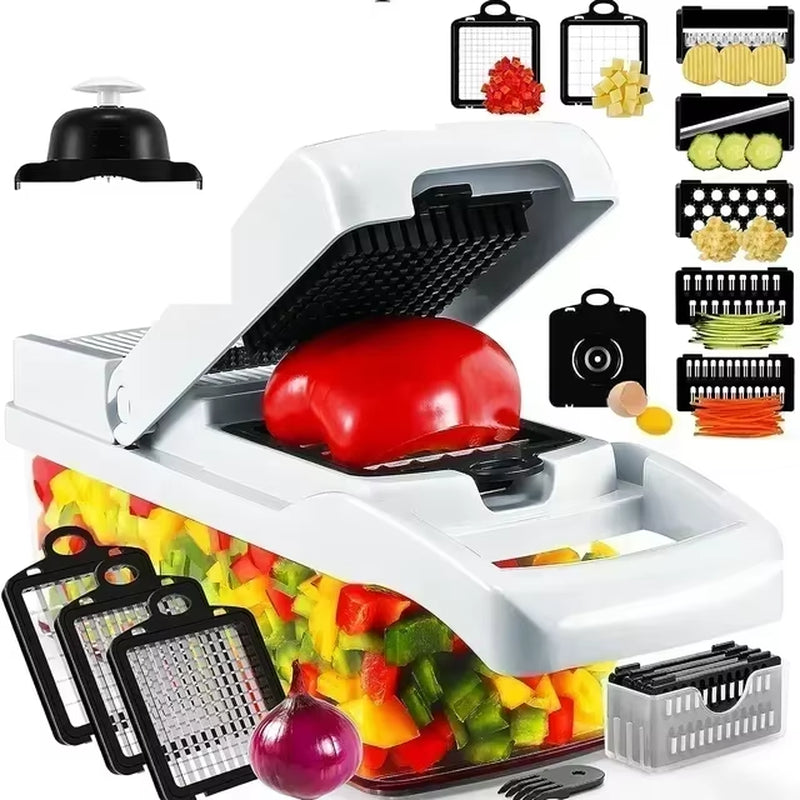 12/22-in-1 Multifunctional Vegetable Chopper – The Ultimate Kitchen Gadget! 🔪🥕🥔
