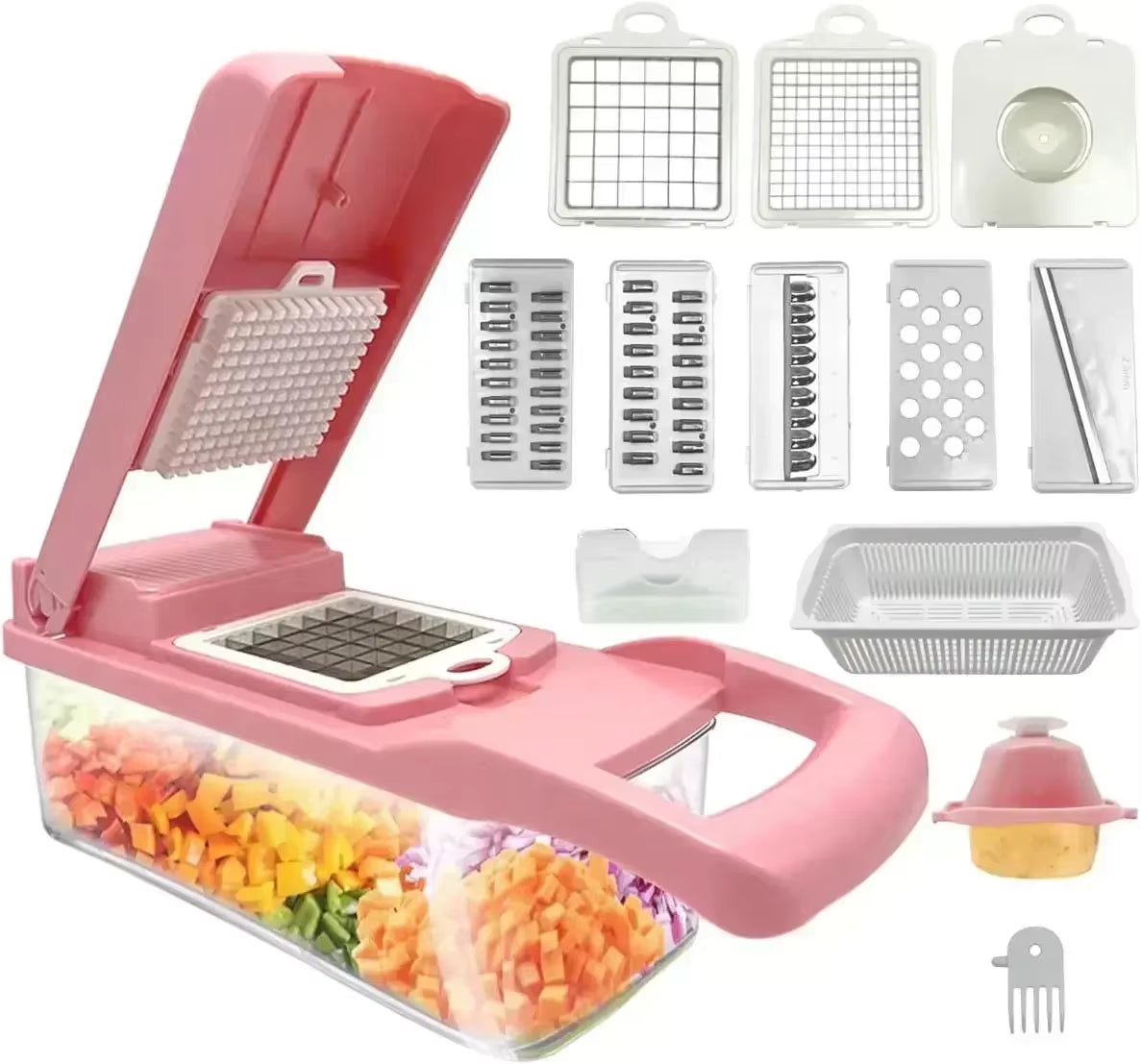 12/22-in-1 Multifunctional Vegetable Chopper – The Ultimate Kitchen Gadget! 🔪🥕🥔